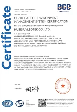 ISO14001 Certificate